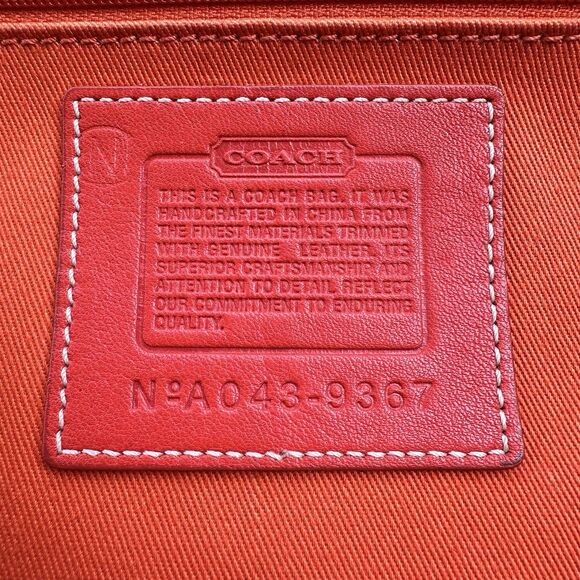 Coach Hampton Double Turnlock Satchel Style No. 9367 (A043-9367) – Pink/Red - Picture 14 of 15